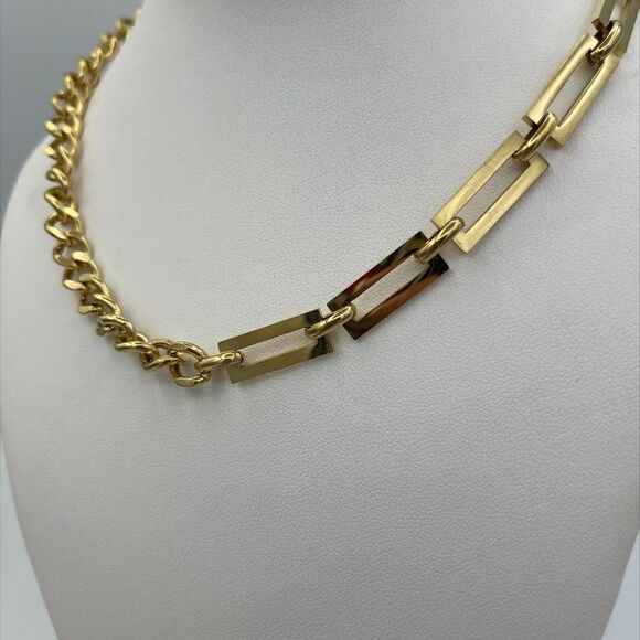 New, no tags, 2 inch18 Karat gold filled chain drop earrings, articulate… - Picture 11 of 13